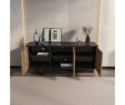 Monaco - Black, Light Walnut