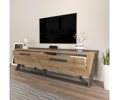 TV laud Astrid - Walnut, Black