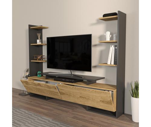 TV laud Ava - Oak, Black