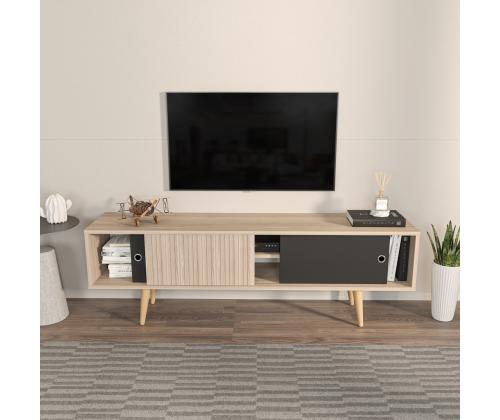 TV laud Ecrin - Oak, Black