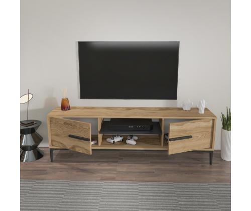 TV laud Eslem - Oak, Black
