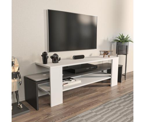 TV laud Lenora - White, Anthracite
