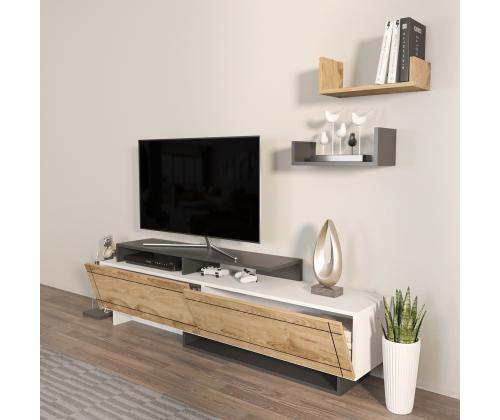 TV laud Tammy - White, Oak