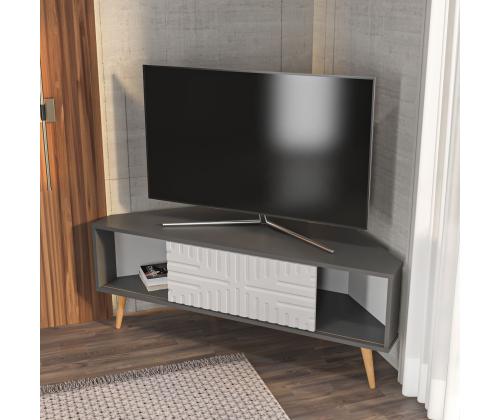 TV laud Mora - Anthracite, White