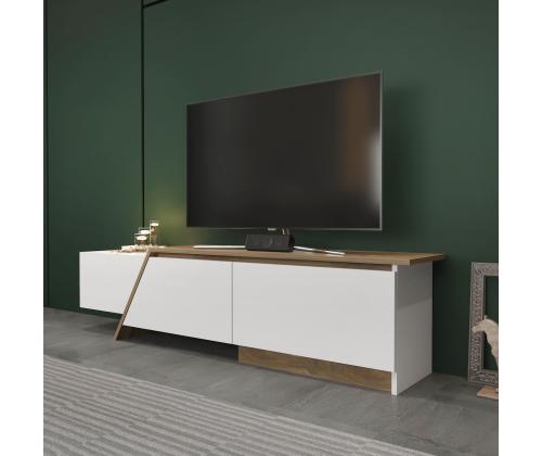 TV laud Zonas - White, Walnut