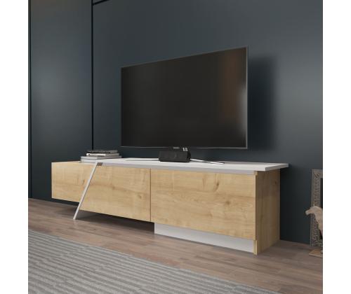 TV laud Zonas - Sapphire Oak, White