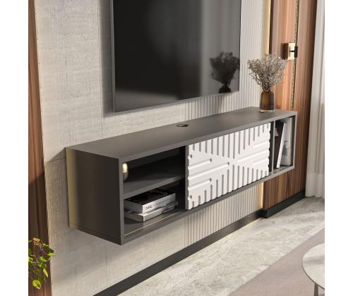 TV laud Teo Floating - Anthracite, White