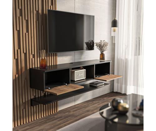 TV laud Elia - Wooden, Black