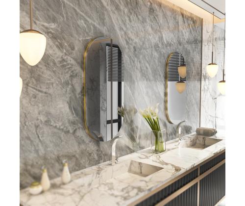 Peegel Riors - Dark Grey, Gold