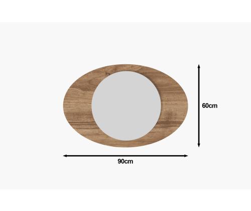 Peegel Obble - Walnut