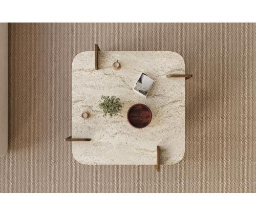 Kohvilaud Afrolli - Travertine, Walnut