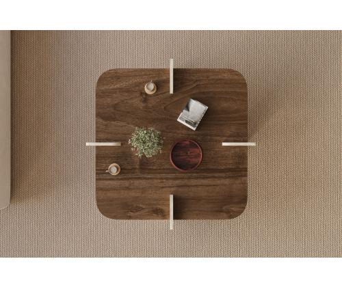 Kohvilaud Poalla - Walnut, Travertine