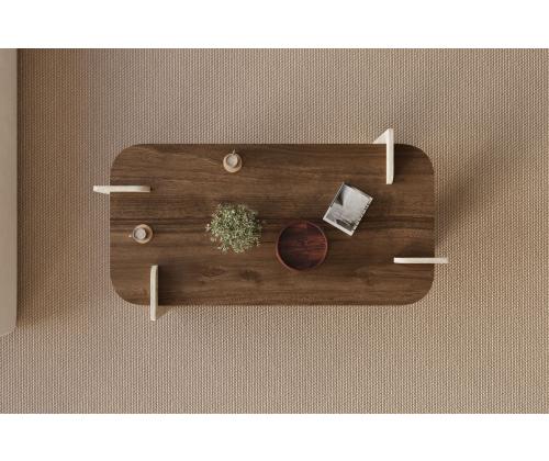 Kohvilaud Leapiri - Walnut, Travertine