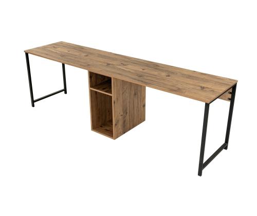 Twin Study Desk - Atlantic Pine, Black