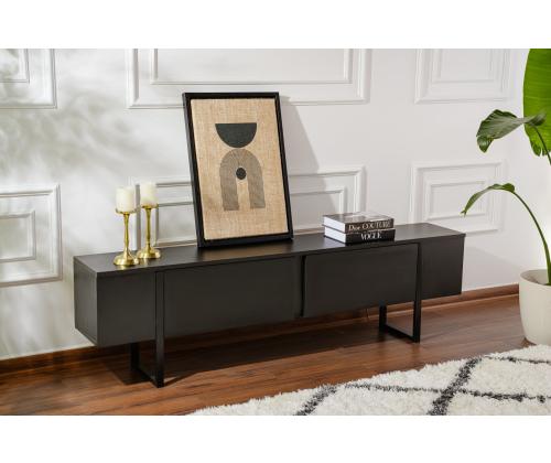 TV laud Serenity - Wood Black, Black