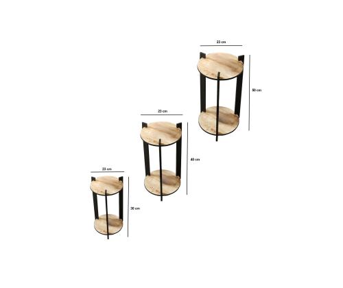 Flower Desk Round - Oak