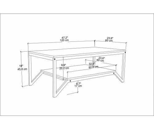 Kohvilaud Flora - Black