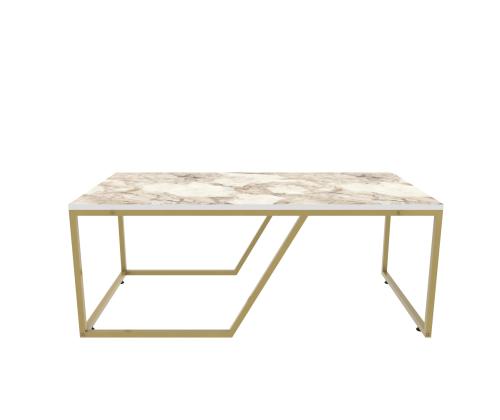 Kohvilaud Wendy - White, Gold