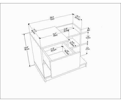 Rena - White, Walnut