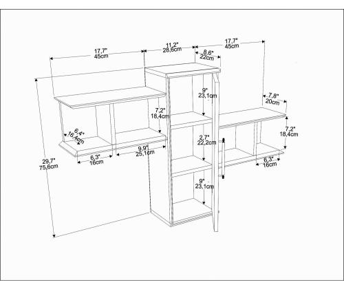 Olida - Walnut, White