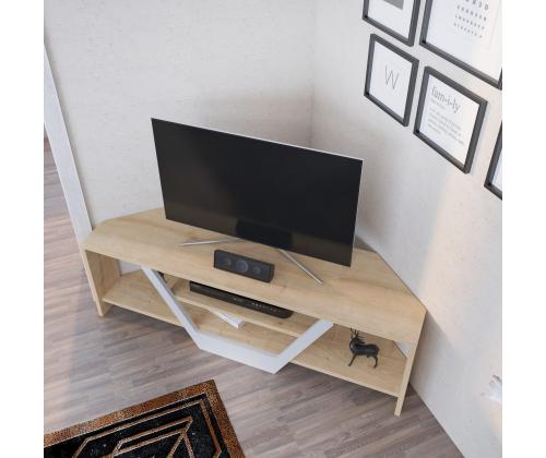 TV laud Sares - Oak, White