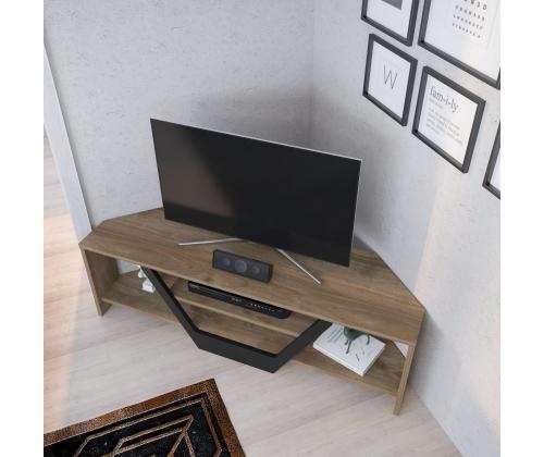 TV laud Sares - Walnut, Black