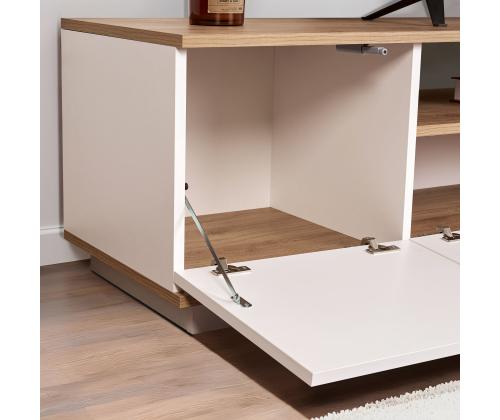 TV laud Veramont - White, Cadiz Oak