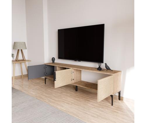 TV laud Tarz - Anthracite, Oak