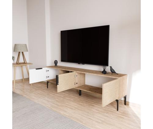 TV laud Tarz - White, Oak