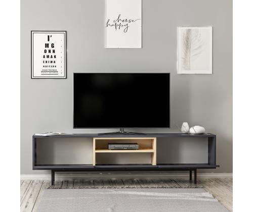 TV laud Naturel - Anthracite