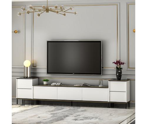 TV laud Imaj - White, Marble