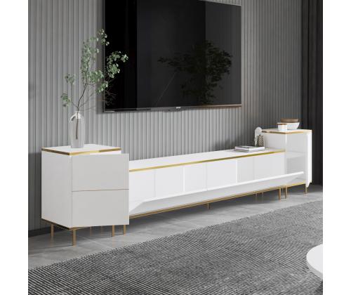 TV laud Imaj - White, Gold