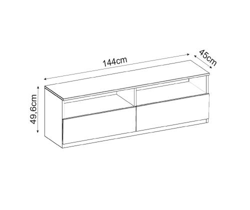 TV laud Centra - Walnut