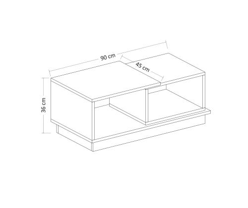 Kohvilaud Consept - Travertine, Grey