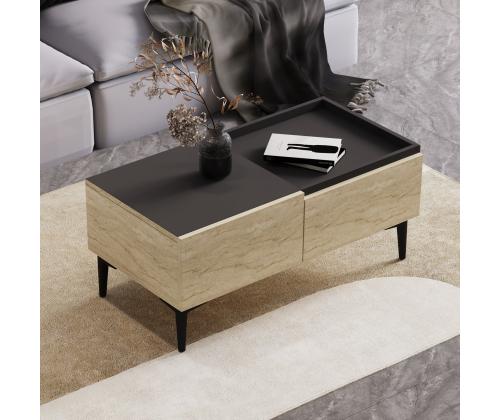 Kohvilaud Mia - Travertine, Anthracite