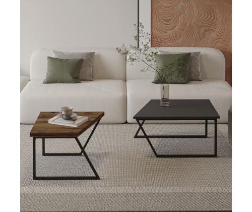 Kohvilaud Verona P0024623 - Anthracite, Rustic Walnut