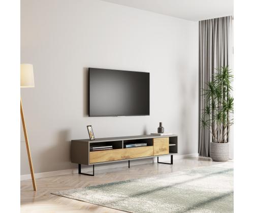 TV laud Luga - Grey, Oak