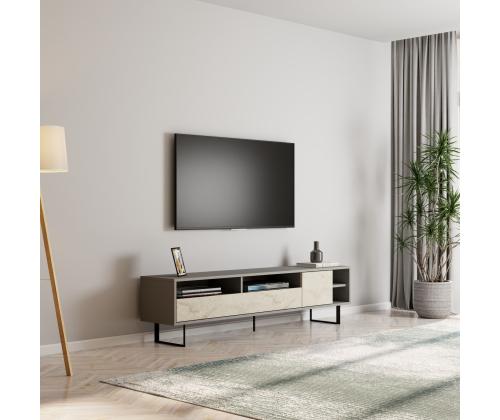 TV laud Luga - Grey, Travertine