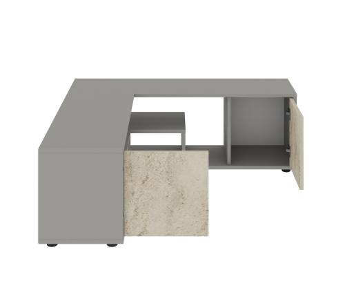TV laud Rosa - Grey, Travertine