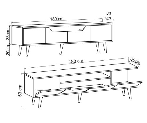 TV laud Roma 180 - Walnut