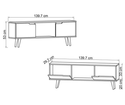 TV laud Siena - Walnut