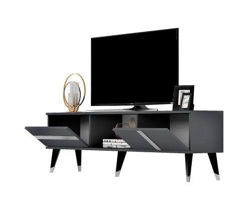 TV laud Vania - Anthracite, Silver