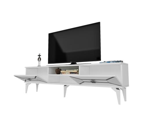 TV laud Yumedi - White, Silver