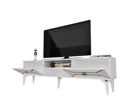 TV laud Yumedi - White, Gold