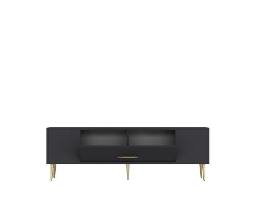 TV laud Dekos - Anthracite, Gold