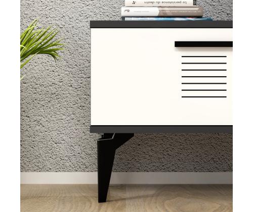 TV laud Asimo - Anthracite, White
