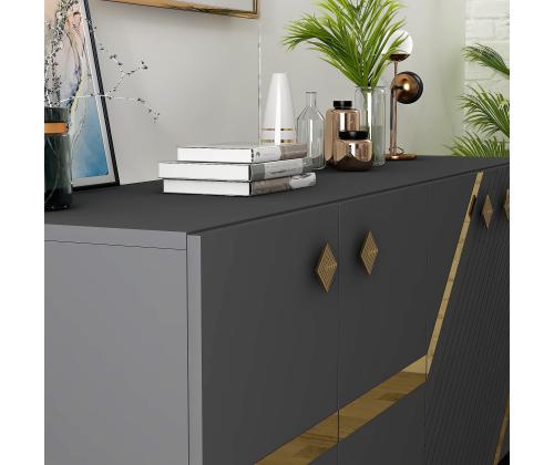 Iris - Anthracite, Gold