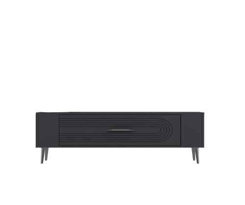 TV laud Retrol3 - Anthracite, Silver