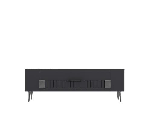 TV laud Retrolp4 - Anthracite, Silver