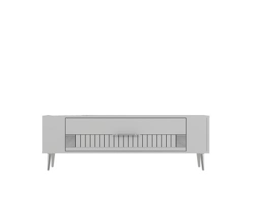 TV laud Retrolp4 - White, Silver